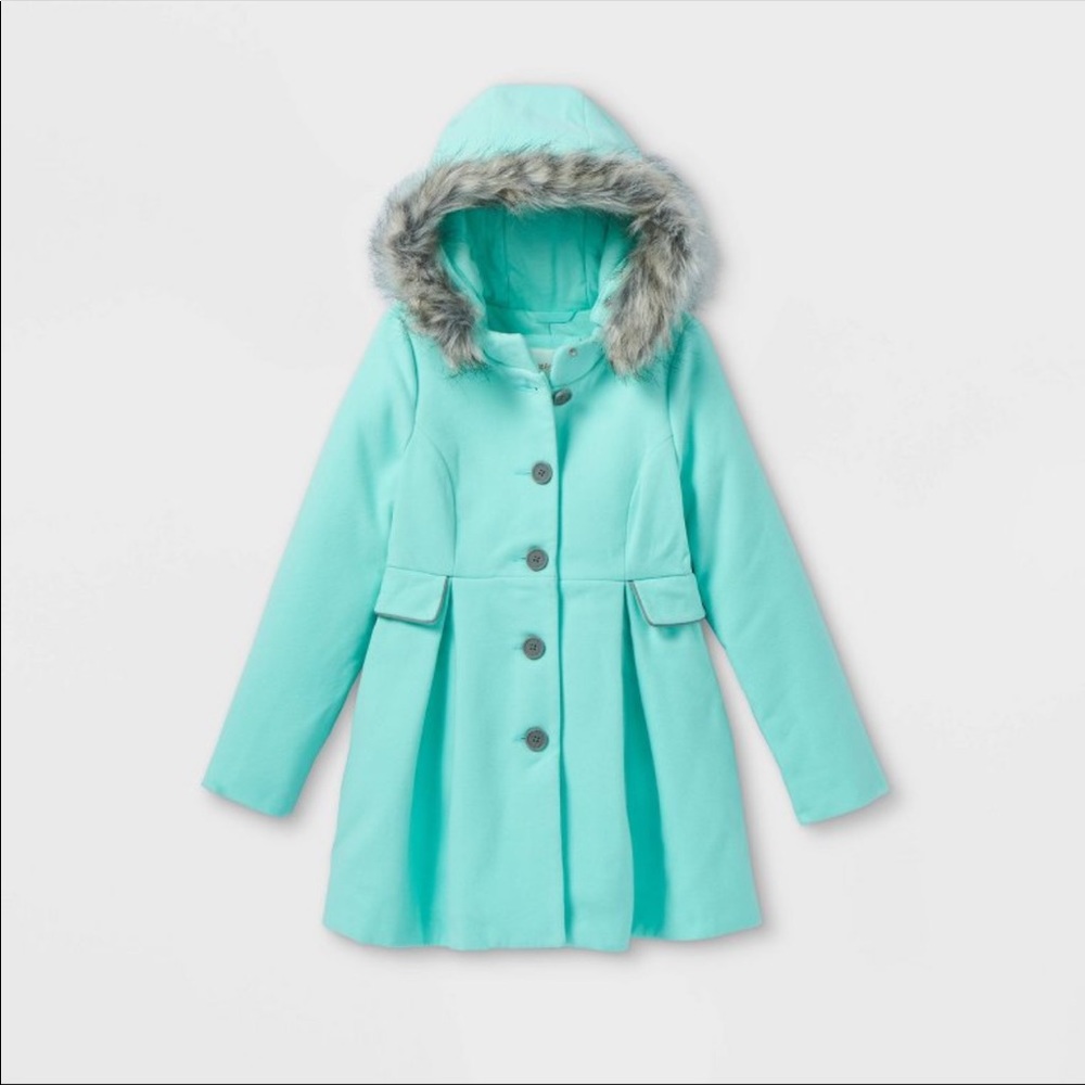 Girls Faux Fur Jacket - Picture 5 of 6